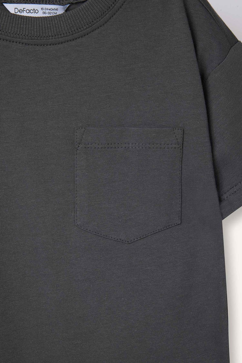 ديفاكتو تيشيرت بيبي اولادي نص كم قصة عادية بياقة مستديرة - Image 2